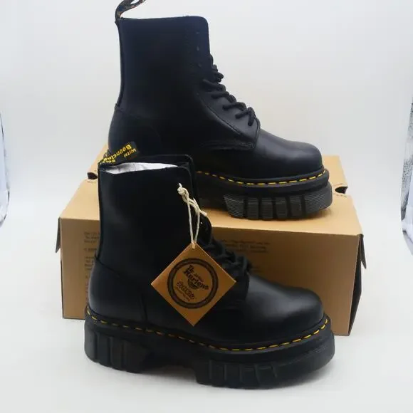 NEW Dr. Martens Women's 6 Audrick Nappa Lux Leather Platform Ankle Boots Docs - Picture 5 of 7